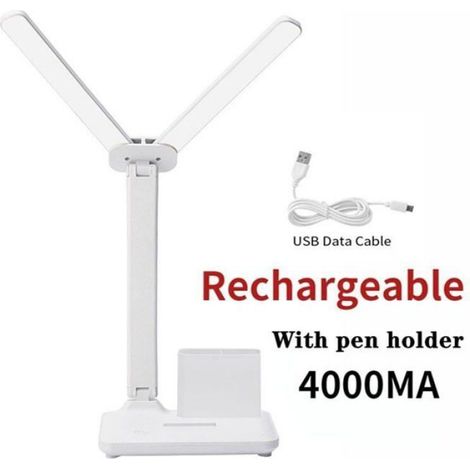 Lampe Bureau LED Dimmable, Chargeur USB, Contrôle Couleurs, Éclairage Lecture et Bureau (1/4)