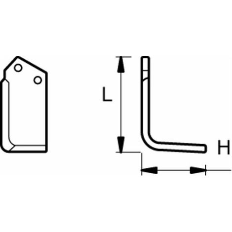 Lame équerre droite P-HL 9900 adaptable HOWARD