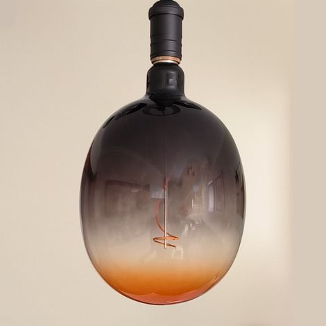 Bombilla LED Decorativa E27 4W 1800K Filamento Óvalo Degradado Negro y Naranja (1/3)