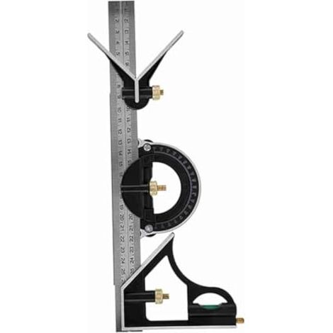 Outil de médecine d'acier inoxydable avec règle d'angle recto combinée de 300 mm pour ingénieurs menuisiers avec calibre (cuadrado combiné multifonctionnel de 300 mm) (1/5)