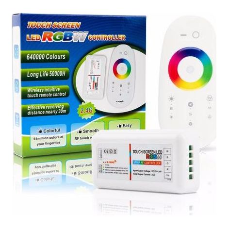 Controllore Rgbw 12-24vdc 10amp Max 2,4ghz con controllore Fut027