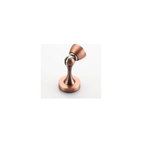 Lot de 2 butoirs de porte magnétiques en acier inoxydable à fermeture douce, rouge –