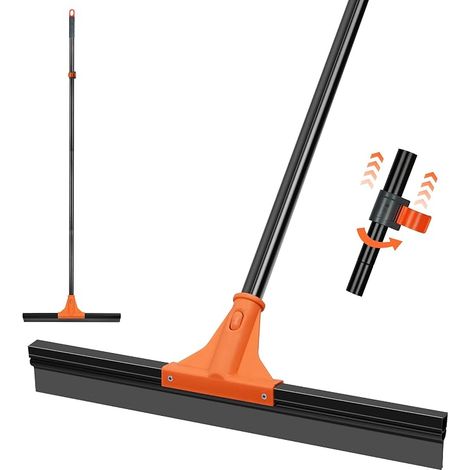 JEHONN Balai Raclette Sol avec Manche Long 148 cm, Laveur pour la Salle de Bain, Cour, Garage, Douche, Terrasse, Fenêtre (1/5)