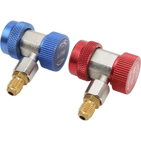 2X R134A AC Condition Quick Coupler High Low A Connector Présentation Du Produit R 134A Gaz Connecteur Rapide Iautomobile Connecteurs Ca R134A A R134A + Gaz + 12Kg R134A Robinet (1/5)