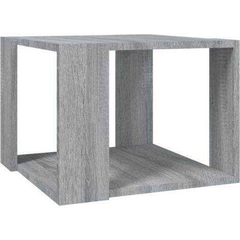 1 Table basse,Bois d'ingénierie,Sonoma gris,40x40x30 cm,Salon (1/4)