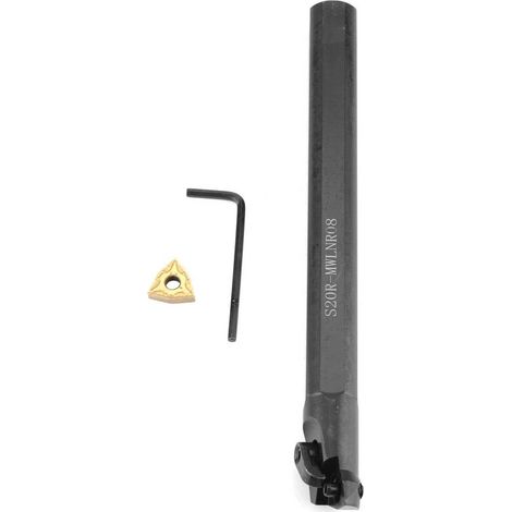 Porte-outil de tournage CNC 20x200mm avec insert WNMG0804 pour barre d'alésage S20RMWLNR08 (1/5)