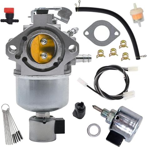 1 - Carburateur - Solénoïde - Pour Moteurs Briggs Et Stratton - Avec Arrêt De Carburant - Compatible Modèles 312777 311707 - Noir - Taille Standard (1/5)