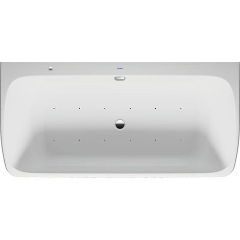 Baignoire balnéo Duravit Collection One, paroi avant, double dos