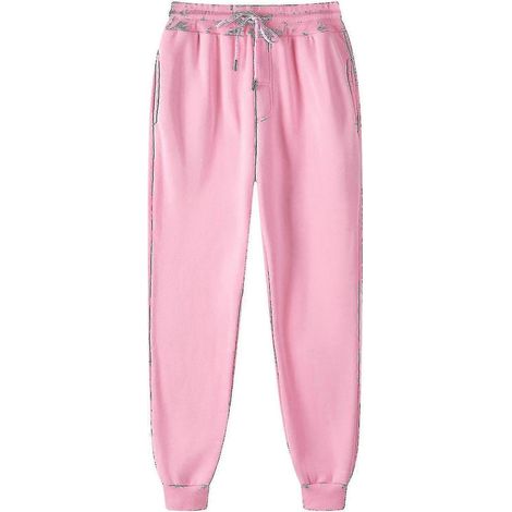 Herrenhosen, Jogginghosen, Hip-Hop-Hosen, Leggings, gepolsterte Freizeithosen-M-Pink
