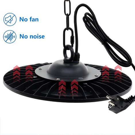 UFO LED-Industrielampe 150 W 6500 K, hocheffiziente Fabrikbeleuchtung, geringer Stromverbrauch, EU-Stecker, Farbwiedergabeindex (CRI) ≥ 80, Leuchtmittel für Werkstatt und Lager (1/5)