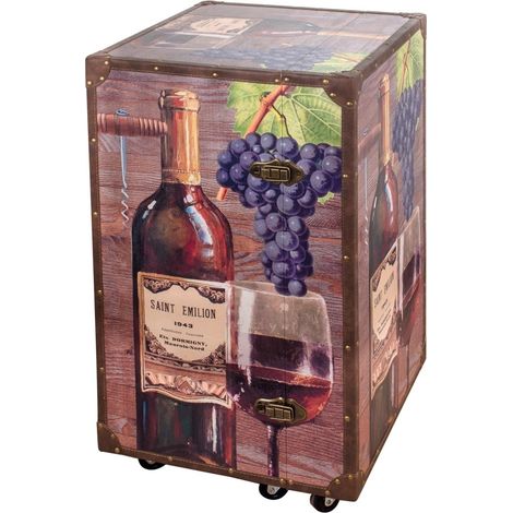 Signes Grimalt Botellero Muebles  Armario Vino Mueble Auxiliar Marrón 48x48x80cm 25620