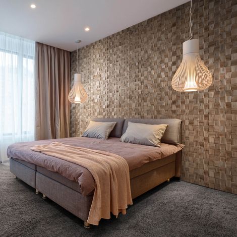 Panneau Mural Bois Chêne Rustique Effet 3D Relief - Panneau Décoratif Massif Structuré - 11 Panneaux 60x15cm - 1m²
