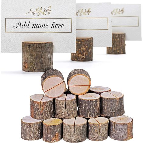50 segnaposto in legno, porta nome, porta foto - Matrimoni, Natale, compleanni, feste - Decorazione rustica e vintage (1/5)
