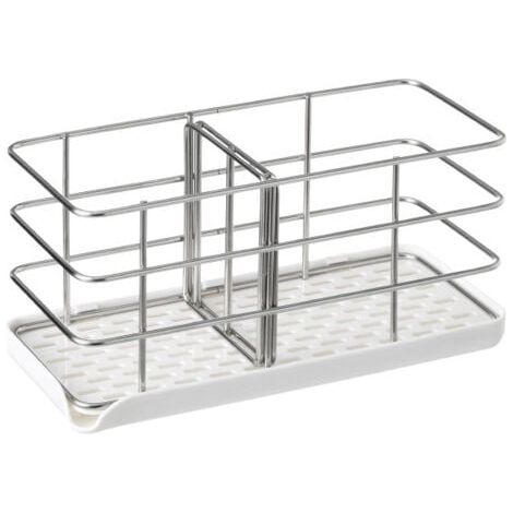 Porte-éponge en Acier Inoxydable 304, Multifonctionnel pour évier de Cuisine, Organisateur d'évier, Plateau égouttoir à Vaisselle, Porte-Savon, Panneau de Suspension réglable (1/5)