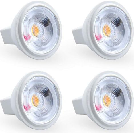 3W MR11 GU4 LED Bulb Warm White 3000K AC/DC 12V Equivalent to 35W Halogen Bulb Perfect for home, office, shop, supermarket, bars, cafe, exhibition, hotel, restaurant, etc. (4pcs) [Class E