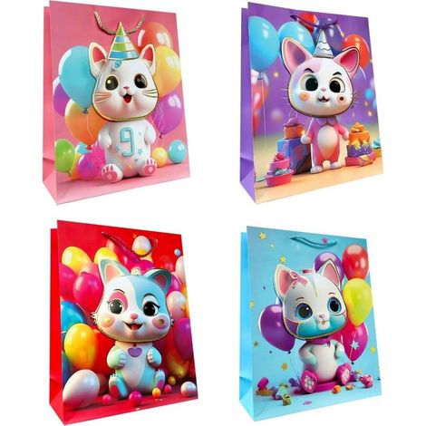 Sacchetto regalo per bambini, mix di gattini per il compleanno S
