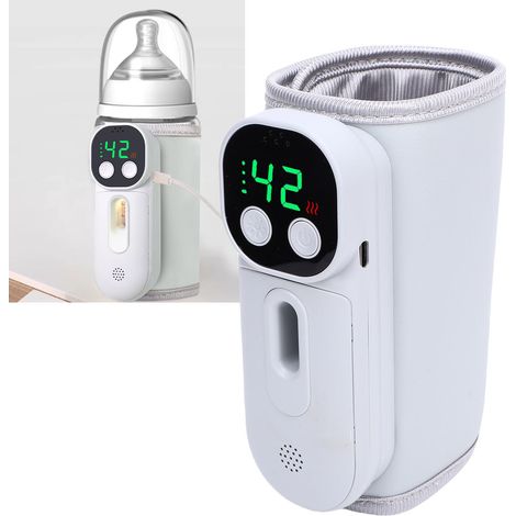 Calentador de biberones portátil, inalámbrico, de 18 W, con control USB y aislamiento térmico para bebés [Biberón] + [Portátil] + [18 W] + [10000 mAh] (1/5)