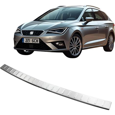 Cubierta de parachoques de acero inoxidable cromada Seat León MK III de 2013 a 2019 (1/5)