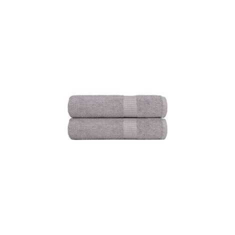 Asciugamani da bagno FROGN, set da 2, grigi, 100 x 150 cm, 360 g/m² - Crezuo (1/4)