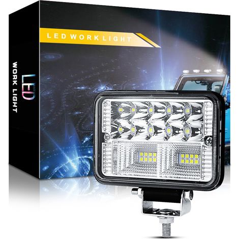 Phare de travail LED 4 pouces 26LED 78W 3030 DC9-30V 6500K IP65, grande visibilité, faisceau concentré, éclairage auxiliaire pour voiture, moto, 4x4, camion, chantier, bateau(4pcs) (1/5)