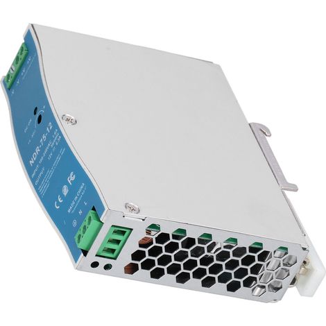 Alimentation sur rail industrielle NDR-75-12, 6,3 A, 75,6 W, avec protection contre les surcharges, 100-240 V CA