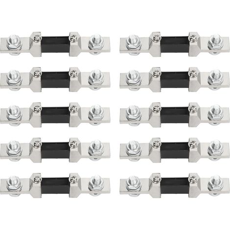 10PCS Résistance Shunt de Mesure de Courant Fixe sur Pièce Unique 250A pour Ampèremètre DC Système de Générateur (1/5)