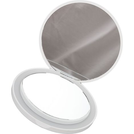 Miroir de poche rond à LED, portable et pliable, mini miroir de maquillage lumineux de poche pour les voyages (1/5)