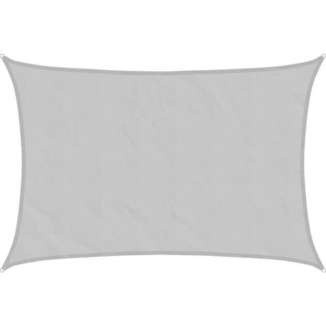 Voile d'ombrage  Voile de parasol gris clair 5x4 m 100% polyester oxford