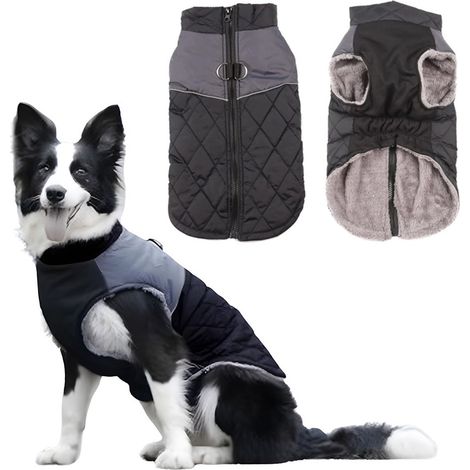 Manteau pour chien - Imperméable pour chien - Pull pour chien - Veste chaude et coupe-vent pour chien - Veste d'hiver imperméable pour chien (1/5)