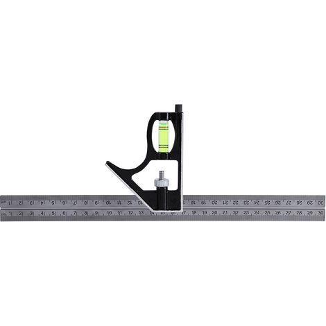 Équerre combinée réglable d'ingénieur 300 mm (12") - Kit d'équerre à angle droit GD (1/5)