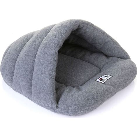 Panier pour Chien Sac de Couchage de Chat Chat Nid Chaud Lit pour Animal de Compagnie Grotte pour Chat, Gris, S (1/4)