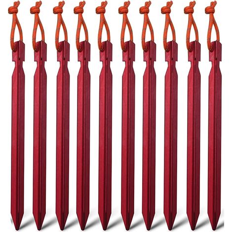 Piquets de tente robustes Piquets métalliques pour le camping et l'ancrage de bâches