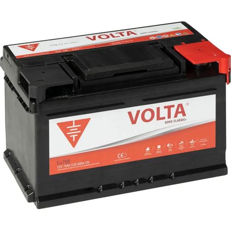 Batería de Coche 75Ah 680A EN Volta C+750D Classic Plus (1/3)