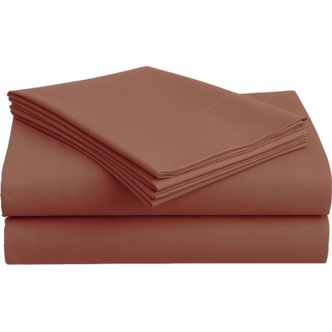 Lenzuolo con angoli elasticizzati Parylux Classic - Terracotta 200x230 cm