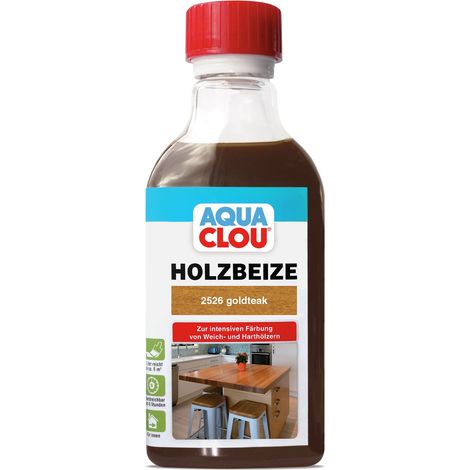 Aqua Clou Holzbeize 250 ml, goldteak Beize Beizen Holz Innen (1/3)