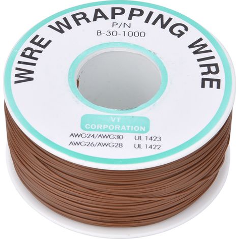 Fil de câblage en cuivre étamé 30AWG 300m, accessoire de réparation de carte de circuit imprimé, fil de pontage brun OK. (1/5)