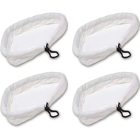 Lavable Durable Chiffons de Rechange pour Balai Vapeur Lot de 4 Chiffons de Rechange pour Balai Vapeur Tampons de Rechange pour nettoyeurs (1/5)
