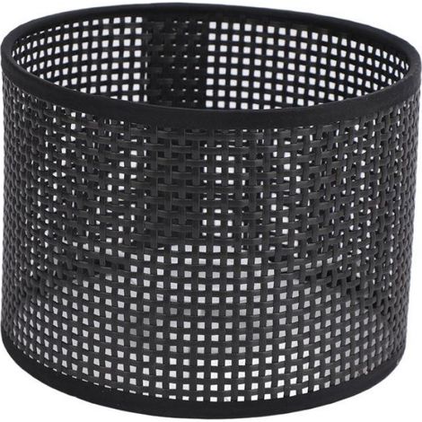 Abat-jour - Cylindrique - Tressé - PE - Diamètre 16 cm - Hauteur 12 cm - Compatible E14 E27 - 1 Pièce (1/5)