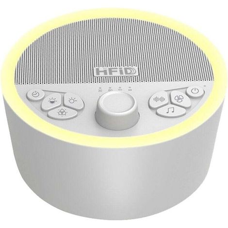 Machine à bruit blanc, Appareil de Sommeil à Bruit Blanc Portable, White Noise Machine avec 29 Sons, Fonction de Mémoire, Minuterie Réglable, Relaxation pour Adulte, Bébé (1/4)