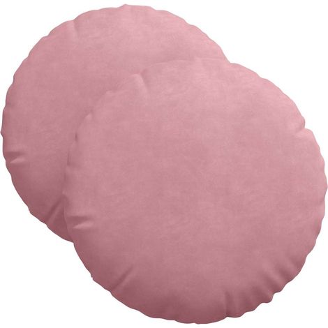 Maison Exclusive - Sitzkissen 2 Stück Rosa Ø 40 x 13 cm Samt