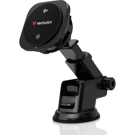 Verbatim Charge n Drive Qi2 Smartphone Negro Cargador inalámbrico USB Carga rápida para coche (1/4)
