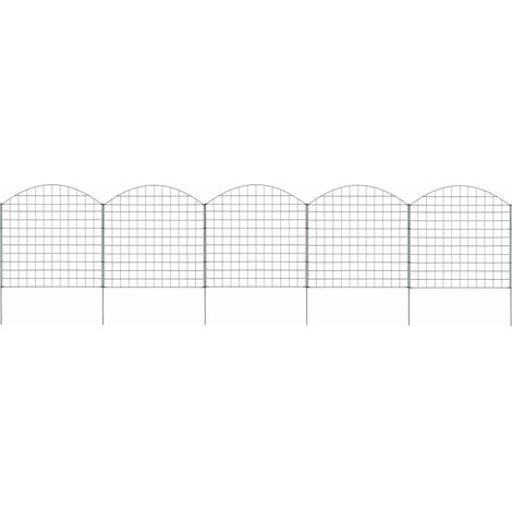 vidaXL Ensemble de clôture de jardin arquée 77,5x78,5 cm vert (1/4)