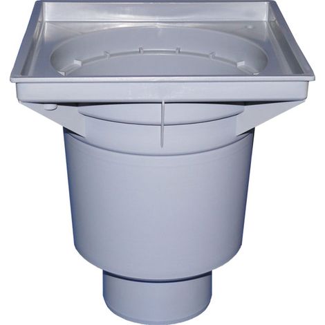 Scarico verticale 'Perfekt' DN160, portagriglia plastica 244x244mm, solo corpo
