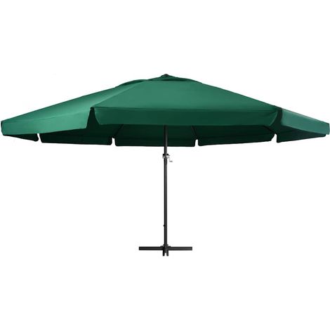 Ombrellone Parasole da Giardino con Palo in Alluminio 600 cm Verde (1/5)