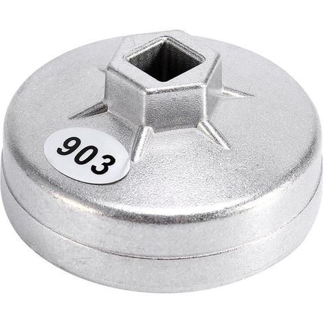 74mm 14 Flte En Aluminium Filtre Huile Clé Socket Remover Outil 903 Couleur Argent pour BMW Audi Benz (1/5)