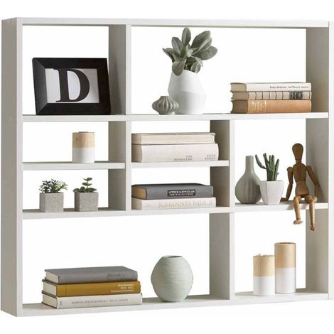 Étagère Murale Design "Liloun" 90cm Blanc (1/3)