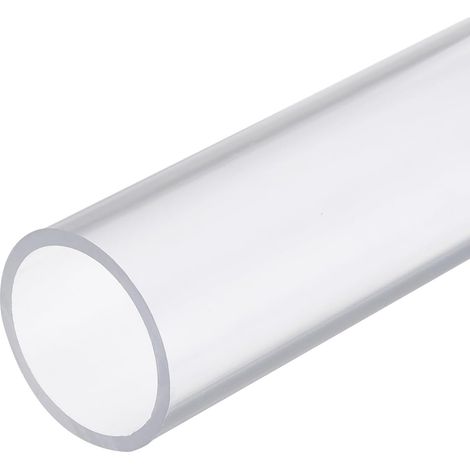 Tube Rigide en PVC Rond 43mm ID 50mm OD 0.35M Tuyau PVC Résistant aux Chocs pour Conduite d'Eau, Aquarium, Serre de Jardin, Transparent (1/5)