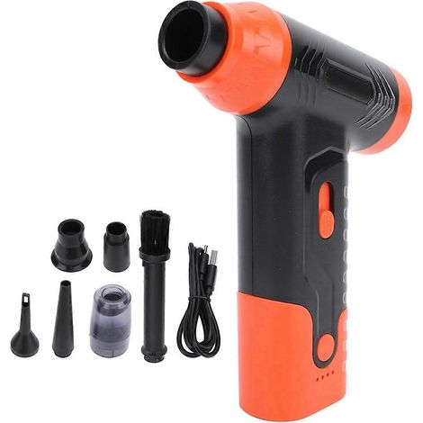 Tragbarer, stufenlos regelbarer Mini-Handventilator, wiederaufladbar, schwarz