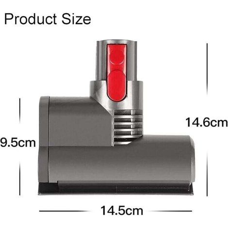 Brosse Matelas Mini Turbo Motorisée compatible pour Dyson V8 V10 V11 Brosse à Dégagement Rapide pour Canapé, Siège de Voiture, Fauteuil, élimine les Bactéries et les Allergènes (1/4)