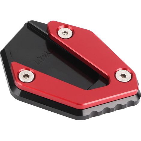 Support de béquille latérale antidérapant pour Yamaha MT-07/FZ-07/Tracer 700 2014-2019, rouge, plaque d'appui élargie (1/5)